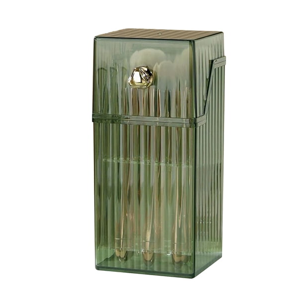 Caja de almacenamiento de brochas cosméticas Jadeshay organizador de maquillaje de lujo con tapa