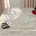 thumbnail image 4 of Unique Bargains 10 Pcs Lightweight Makeup Brush Set for Business Travel Green White Artificial Fiber Wool Plastic, 4 of 5