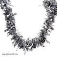 thumbnail image 3 of Halloween Tinsels Garland, Halloween Decorations Indoor Outdoor Fall Home Decor Accents, Black Purple Silvery Foil with Bats for Mantel, Staircase, Door, 3 of 6