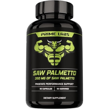 Prime Labs Saw Palmetto for Men - Prostate & Urinary Health Supplement, Hair Loss Support, DHT Blocker - 20:1 High-Potency 350mg of Saw Palmetto Extract per Serving - 90 Capsules / 90-Day Supply