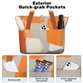 thumbnail image 2 of Tote Bag for Women - Orange and Grey Abstract Art Artwork Shoulder Bag - Large Utility Work Duffle Bag with Zipper Handbag for Travel, Work, Sprots, 2 of 5