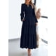 thumbnail image 2 of Vestido PRETTYGARDEN 2025 Maxi Cuello en V Manga Larga Azul Oscuro M, 2 of 7