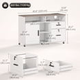 thumbnail image 2 of Support Mobile pour Imprimante avec Station de Recharge, Classeur Verrouillable Blanc avec 2 Tiroirs et Ports USB, Chariot de Rangement Roulant pour Dossiers A4/Letter, Bureau à Domicile, 40,6 Pouces L x 26,2 Pouces H, 2 of 7