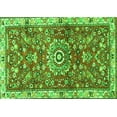 thumbnail image 1 of Ahgly Company Indoor Rectangle Medallion Green Traditional Area Rugs, 2' x 4', 1 of 1
