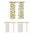thumbnail image 6 of Spring Sunflowers Blackout Curtains for Bedroom, Green Leaves Yellow Floral Rustic Botanical Thermal Insulated Kitchen Drapes with Grommets, Light Blocking Window Treatment, 2 Panels 42" x 84", 6 of 7