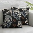 thumbnail image 3 of FUMJ Raccoon Pillow Covers  Decorative Throw Pillow Cover Soft Pillow Case Modern Raccoon Home Decor for Couch Sofa Bed, 3 of 5