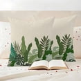 thumbnail image 3 of Palm Leaves Tropical Outdoor Waterproof Pillow Covers, Beige Summer Watercolor Botanical Decorative Square Throw Pillowcase Sofa Cushion Sham for Patio/Couch/Chair, 20"x20" 2 Pack, 3 of 8