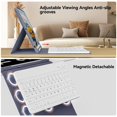 thumbnail image 2 of Funda Teclado KVTVOU para iPad 9ª/8ª/7ª Generación (10.2 Pulgadas, 2021/2020/2019), Teclado Inalámbrico Bluetooth Magnético Desmontable, Funda Folio con Soporte y Porta Lápiz, Morado, 2 of 9