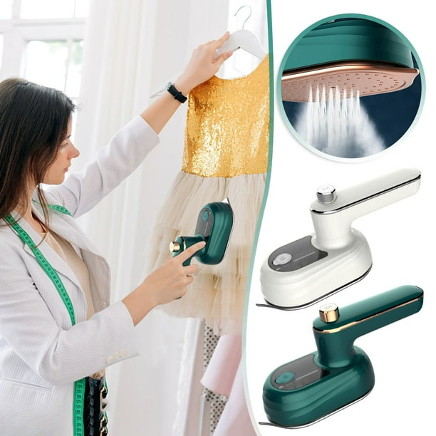 Xihbxyly Plancha de Vapor Portátil, Diseño Compacto para El Hogar y Viajes, Potente Vapor para Eliminar Arrugas, Uso En Múltiples Superficies, Ropa, Cortinas, Ropa de Cama, Tamaño 12,8 X 8,4 Cm