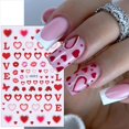 thumbnail image 3 of Pegatinas para uñas NZRAESTRS, 6 hojas, arte de corazones para San Valentín, 3 of 7