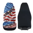 thumbnail image 4 of Uorisanigo Car Seat Covers, 2-Pack Universal Sideless American Flag Eagle Front Seat Covers Washable Seats Cushion for Most Cars, Auto Interior Accessories, Easy Installation, 4 of 7