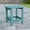 Sea Foam, variant on Emma + Oliver Indoor/Outdoor Polyresin Adirondack Side Table for Porch, Patio, or Sunroom in Black