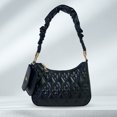 thumbnail image 1 of Bolso de hombro informal para mujer con miniBolso con cerrojo Bolso de moda de PU (negro), 1 of 8