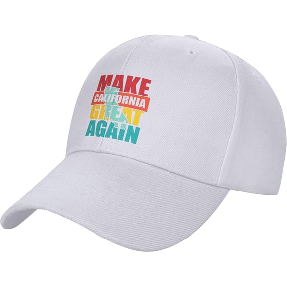 Make California Great Again Funny T-Shirt for Unisex Baseball Cap, Adjustable Dad Hat Black