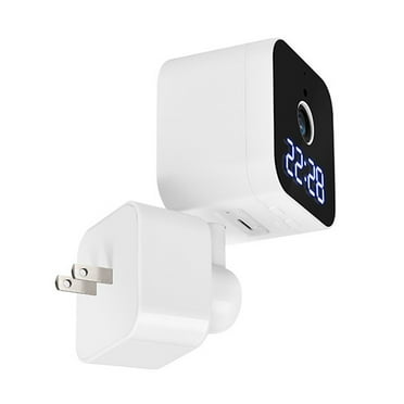 1080P Plug in Cameras for Home Security - Indoor Camera Wireless, 90° View 2.4G WiFi Baby Pet Camera, Motion Detection, Dual Way Talk, Color Night Vision-White