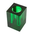 thumbnail image 4 of CC Home Furnishings Medium Rectangular Flower Glass Vase - 7.75" - Green, 4 of 5