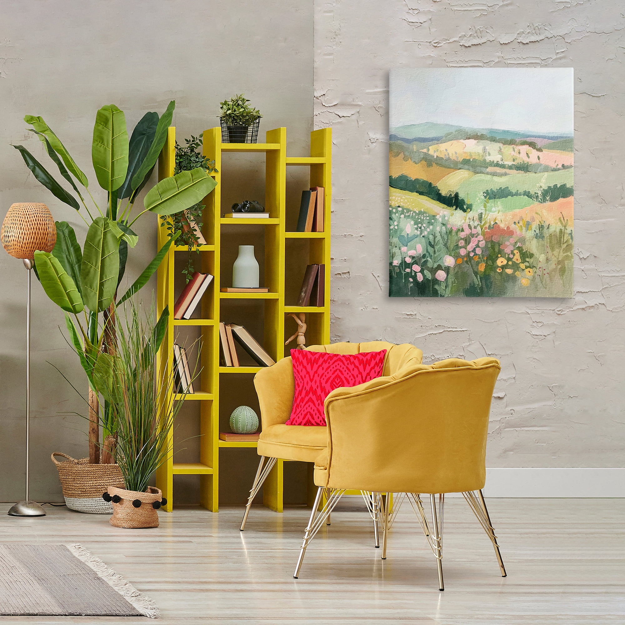 Stupell Industries Pastel Rolling Hills Scene Landscape & Nature Painting Wrapped Canvas Art Print Wall Art, 30 x 40