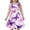 Purple, variant on MNCEKFOD Girls Summer Dress 2025 New Trendy Butterfly Printed A Line High Waisted Midi Dress Crewneck Sleeveless Relaxed Fit Dress Purple 8-9 Years
