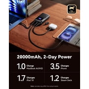 INIU Laptop Power Bank, 25,000mAh Portable Charger with Triple 100W USB-C Ports, Travel Charger for MacBook, iPad, Tablet, Steam Deck, iPhone 17/16 Series, Samsung and More, Black