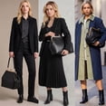thumbnail image 2 of SQDWYGUO Kiss Lock Frame Handbag, PU Leather Shoulder Tote Bag Messenger Hobo Clutch Purse for Women Formal Work Leisure,Pure Black,1, 2 of 7