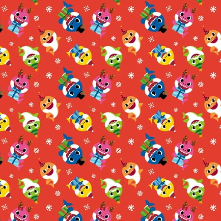 Baby Shark Children's Holiday Wrapping Paper | Baby Shark Themed for Christmas, Holidays, Birthdays, Celebrations