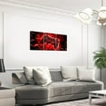thumbnail image 3 of Hieng Red and Black Canvas Wall Art for Living Room Bedroom Basketball Gaming Sports Picture Wall Decor Geomnetric Office Decorations Artwork Posters Honeycomb Painting（Only canvas）, 3 of 6