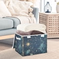 thumbnail image 3 of Yayeee Collapsible Storage Bin with Lid Fabric Closet Decorative Basket with Handles, Dark Star Map, 3 of 7