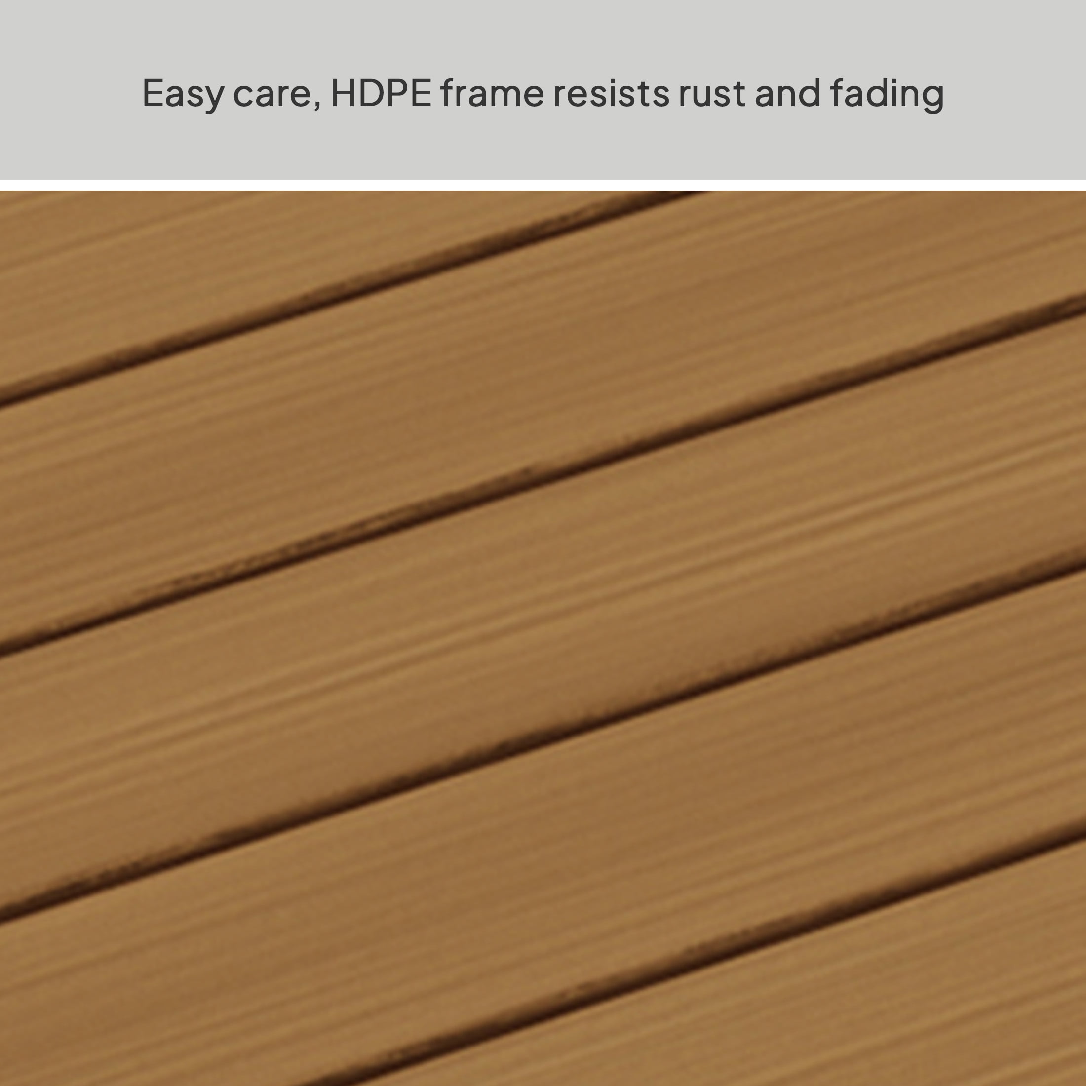Better Homes & Gardens Ezra Outdoor HDPE Adirondack Chair, Teak