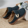 thumbnail image 5 of HaoXianJian Women Mules Shoes: Comfortable Arch Support Closed Toe Sandals Backless Low Wedge Slip on Shoes Comfortable Spring Flat Shoes for Office, Work, 5 of 5