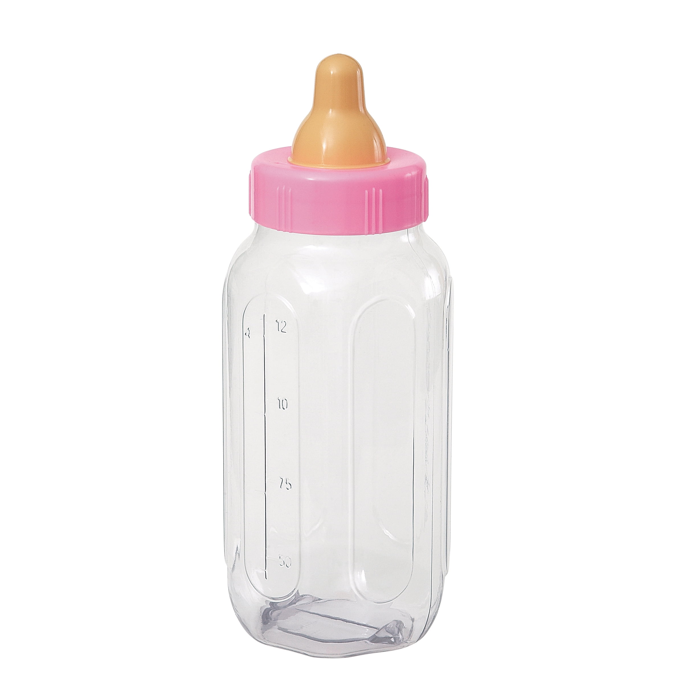 1 Count Pink Plastic Baby Bottle Bank by Way To Celebrate