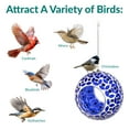 thumbnail image 6 of Sunnydaze Mosaic Glass Fly-Through Hanging Bird Feeder, 1-Cup Capacity, Lavender Mosaic, 6 of 11