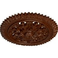 thumbnail image 3 of Ekena Millwork 21 5/8"OD x 2 1/2"P York Ceiling Medallion (Fits Canopies up to 3 5/8"), Hand-Painted Burnished Mahogany Crackle, 3 of 6