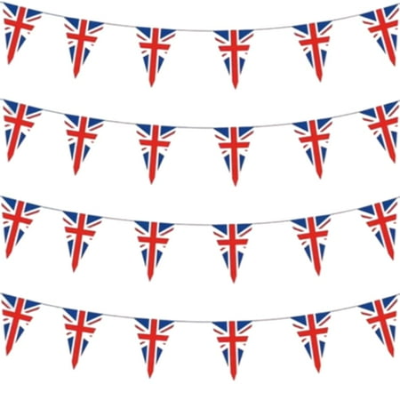 32.8Ft Union Jack Flag Bunting 38Pcs UK Britain Rectangular Flag ...
