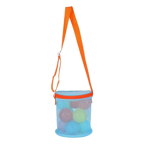 Blue Blue Beach Mesh Tote Bag With Large Capacity And Zipper For Outdoor Shell Collecting And Storage