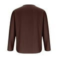 thumbnail image 4 of Blusas y camisas de manga larga con cuello en V para hombre, blusa informal de moda lisa con tirantes sueltos, blusa de manga larga con cuello en V, blusa de poliéster para hombre, 4 of 8