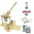thumbnail image 1 of ChiButtons Kit de Boutons 25mm (1 Pouces) Machine à Presser les Badges - B400 + Moules Ronds de 25mm + 500 Ensembles de Composants de Boutons à Goupille + Coupeur de Cercle Réglable (Doré), 1 of 8