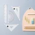 thumbnail image 2 of FRCOLOR triangle ruler 4 Sets of Drawing Ruler Tool plastic Scale Drawing Accessories Ruler Measuring Tools,6.3"X1.26"X0.04", 2 of 5