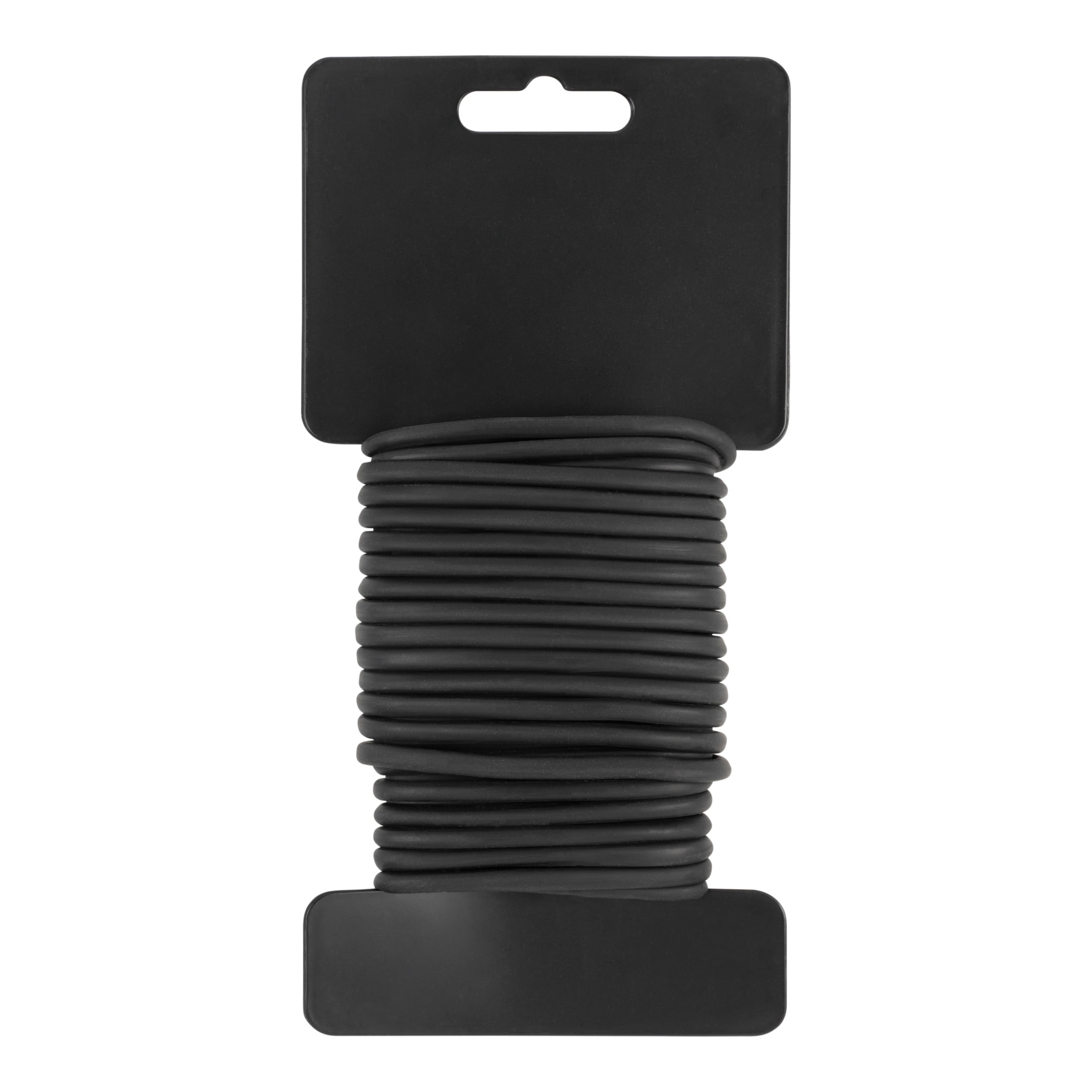 Allen Company Rubber Coated Outdoor Wire, Black, 25 Ft Spool, 40 Lb Capacity, Model 7246