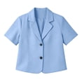 thumbnail image 6 of Admvng Women's Short Sleeve Cropped Blazer Lapel Collar Lightweight Cropped Suit Jacket Casual Work Tops, 6 of 7