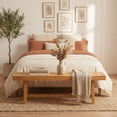 thumbnail image 4 of Costway 1 PCS 63 Inch Solid Wood Bench, Rustic Farmhouse Narrow Bench for up to 3 People, 4 of 9