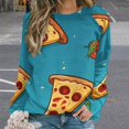 thumbnail image 2 of Fun Pizza Mom Sweatshirt For Women Long Sleeve Pullover, 2 of 7