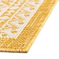 thumbnail image 6 of Unique Loom Outdoor Aztec Collection Area Rug - Chalca (4' x 6' Rectangle Yellow/Ivory), 6 of 7