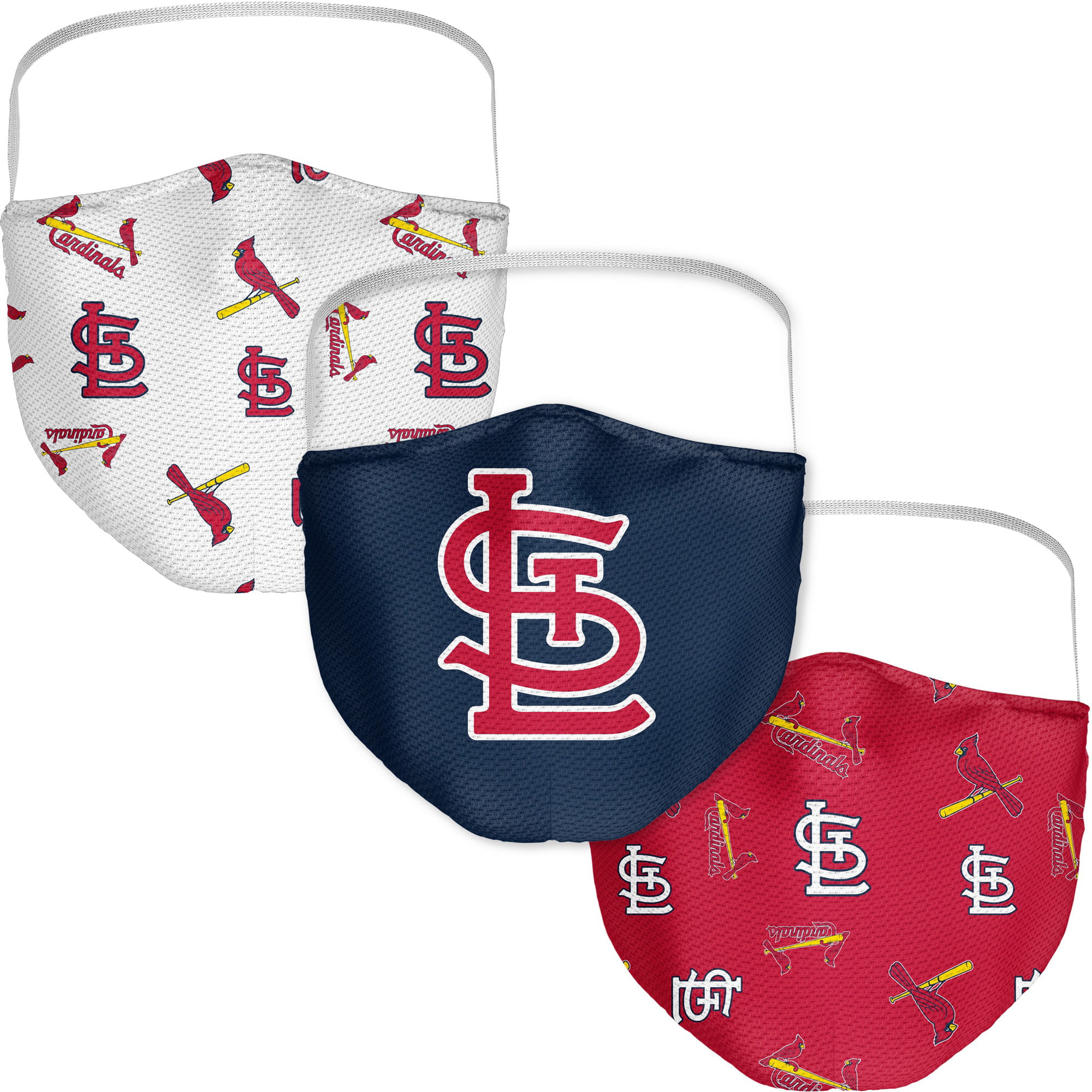 St. Louis Cardinals Fanatics Branded Adult All Over Logo Face Covering 3-Pack - 0 ...