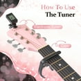 thumbnail image 5 of Glarry 41in Beginner Cutaway Acoustic Guitar Starter Kit with Bag, Tuner, Extra Strings, Pink, 5 of 18
