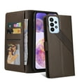 thumbnail image 3 of Feishell Case for Samsung Galaxy A23 5G 6.6 inch,Premium PU Leather Magnetic Clasp Folio Flip Kickstand Shockproof Wallet ID Credit Card Slots Cash Pocket Phone Case,Brown, 3 of 12