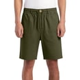 thumbnail image 5 of Men's Linen Shorts Dress Casual Work Golf Cotton Linen Shorts for Men Flat Front with Pockets Belt Loop Army Green, 5 of 8