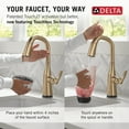 thumbnail image 3 of Delta 9976T-CZ-PR-DST Stryke 1.8 GPM Pull-Down Bar/Prep Faucet - Lumicoat Champagne Bronze, 3 of 7