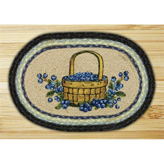 Capitol Importing 81-312BB Blueberry Basket - 10 in. x 15 in. Hand Printed Oval Swatch