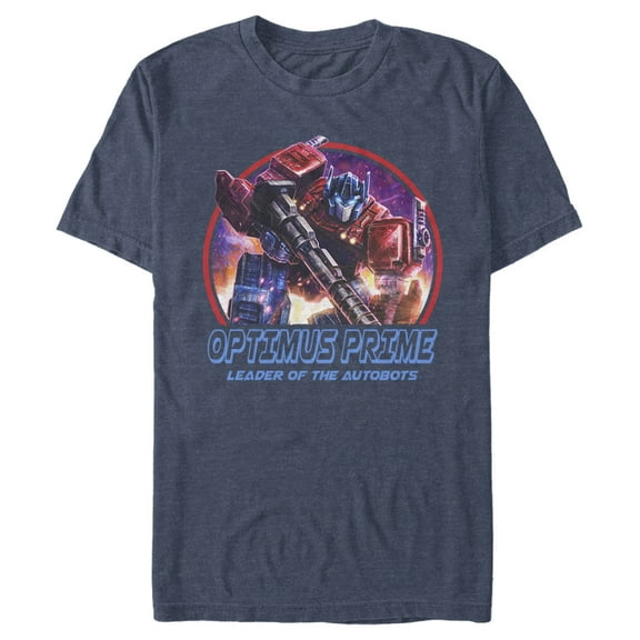 Men's Transformers Optimus Prime Autobots Leader  Graphic Tee Navy Blue Heather 2X Large