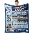 thumbnail image 1 of LHSHID Dad Blanket Gifts for Fathers Day for Dad Gift from Daughter Dad Gift from Son to My Dad Hero Friend Blanket for Sofa Bed Birthday for Father from Son Daughter 40"x50", 1 of 7